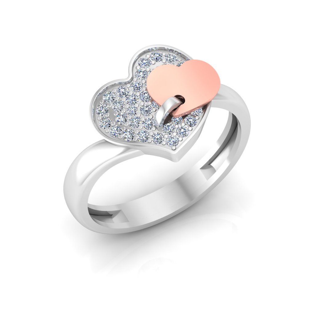 Hearted Diamond Ring