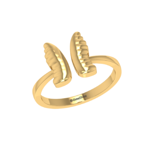 Golden Feather Wrap Gold Ring