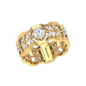 Leafart Solitaire Ring