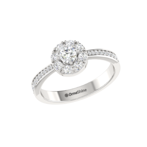 Halo Serenity Solitaire Ring