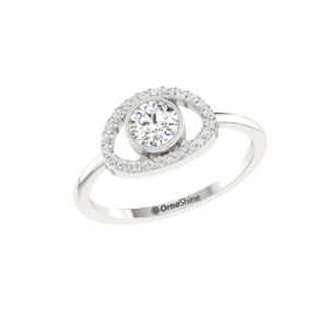 Infinity Halo Solitaire Ring