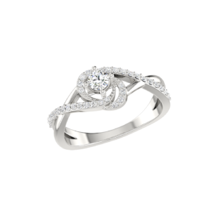 Cosmic Swirl Solitaire Ring