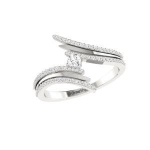 Infinity Cascade Solitaire Ring