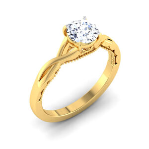 Ethereal Twist Solitaire Ring