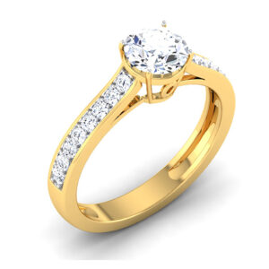 Golden Radiance Solitaire Ring