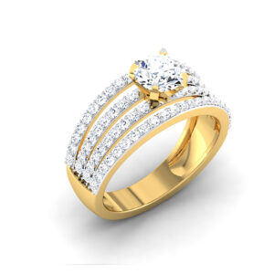 Regal Cascade Solitaire Ring