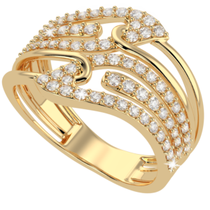 Golden Wave Harmony Ring