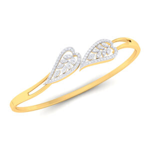 Twin Heart Wings Diamond Bracelet
