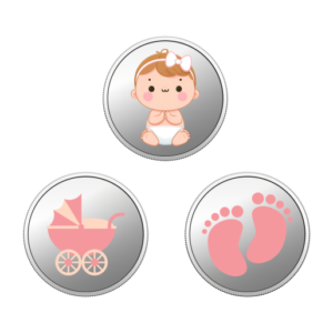 BABY GIRL COLOUR COIN SET (999.0 SILVER)