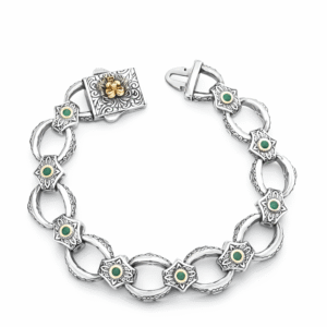 Cabochon Silver Bracelet