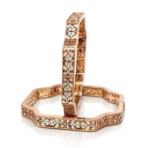 Engraved Silver Floral Bangle