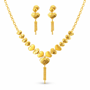 Shimmering Heart Necklace Set